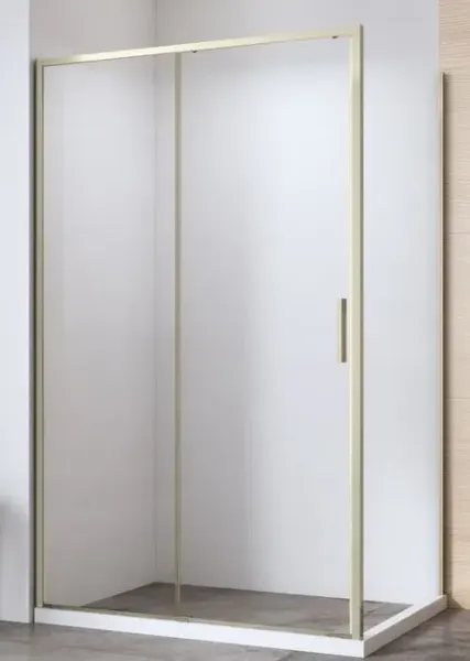 Изображение товара Душевая стенка Aquanet Pleasure Evo 100 / AE65-F100-GBT (золото брашированное/никель)