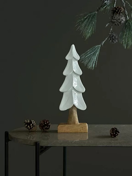 Изображение товара Статуэтка Tkano New Year Essential Snowy tree / TK25-NY_CTR0009