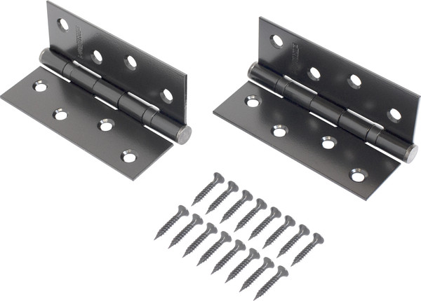 Изображение товара Комплект петель дверных Аллюр 2043 2BB-FHP ВL (2шт, матовый чёрный, блистер)