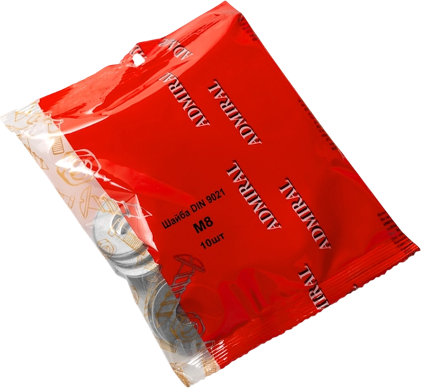 Изображение товара Шайба Admiral Увеличенная DIN 9021 М8 Zn (10шт)