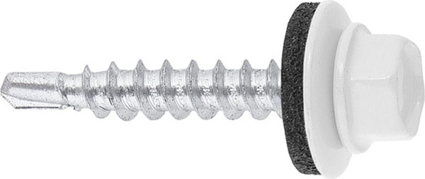 Изображение товара Саморез Admiral Кровельный 5.5x38 RAL 9003 (50шт, белый)