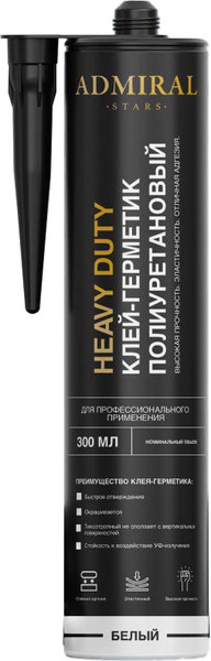 Изображение товара Клей-герметик Admiral Полиуретановый (300мл, белый)