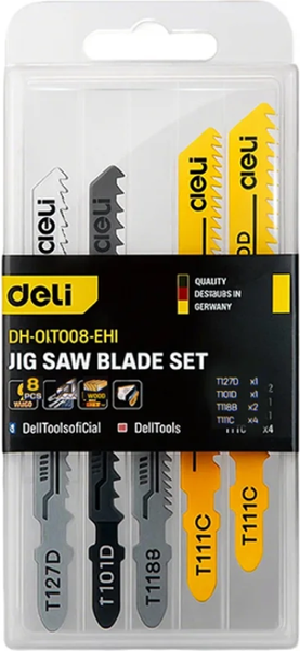 Изображение товара Набор пильных полотен Deli EDH-QJT008-EH1 (8шт)
