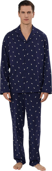 Изображение товара Комплект домашней одежды Mark Formelle 591041 (р.100-90-182/188, белые лошади на темно-синем)