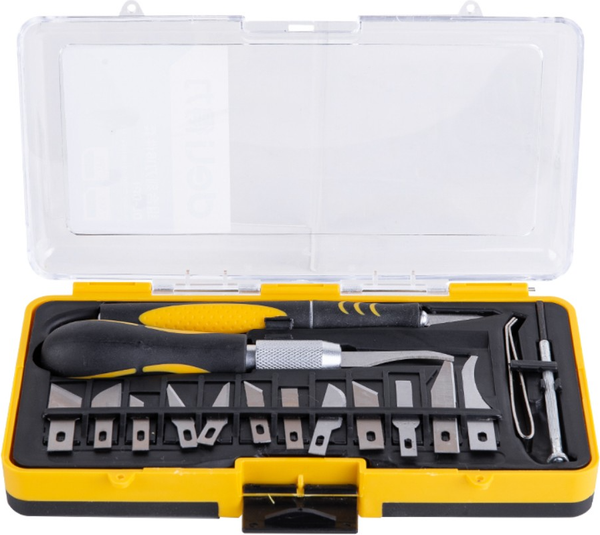 Изображение товара Нож строительный Deli Со сменными насадками / DL-DP1 (16шт)