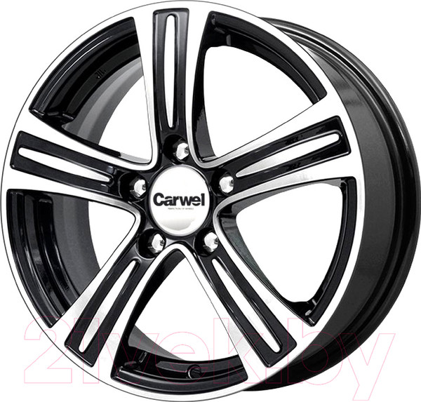 Изображение товара Литой диск Carwel Лямбда 15x6" 5x100мм DIA 57.1мм ET 38мм Алмаз черный