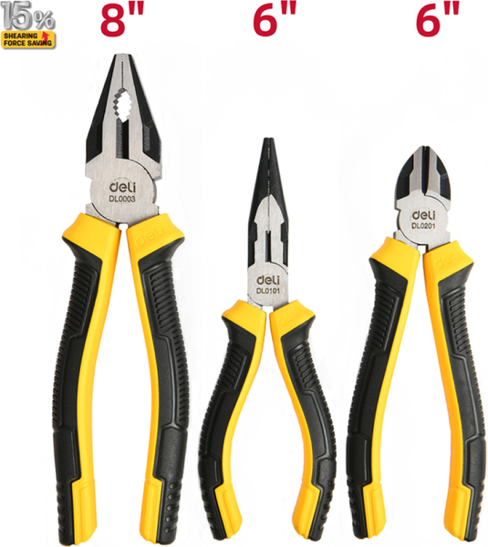 Изображение товара Набор губцевого инструмента Deli EDL0003-3 (3шт)