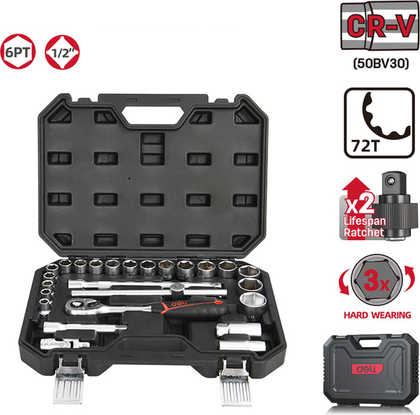 Изображение товара Универсальный набор инструментов Deli EDQ43025 (25пр)