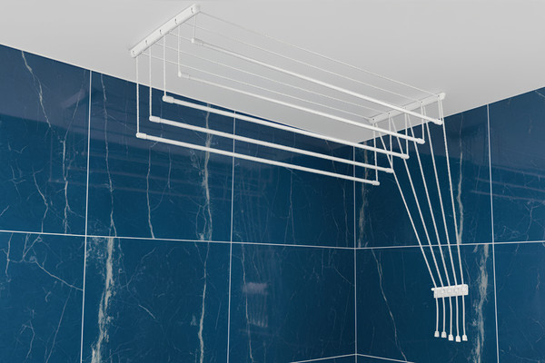 Изображение товара Сушилка для белья Sundays Home Потолочная 5 прутьев 160см (алюминий/белый)