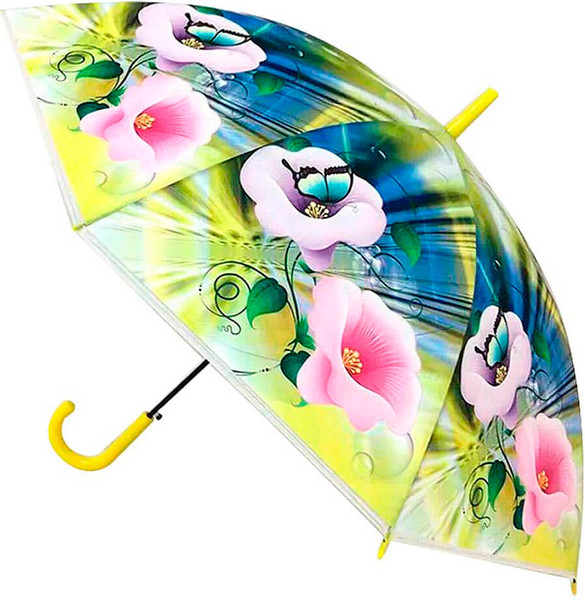 Изображение товара Зонт-трость Мультидом Цветы FX24-21 (полуавтомат)