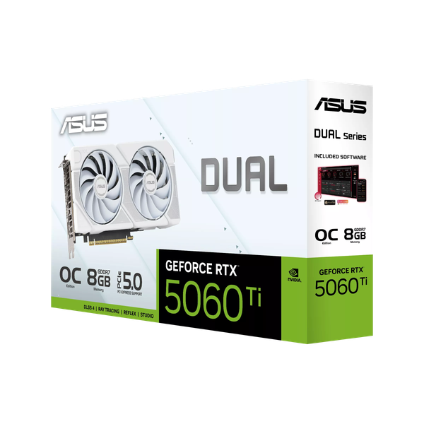 Изображение товара Видеокарта Asus DUAL-RTX5060TI-O8G-WHITE