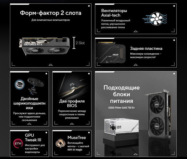 Изображение товара Видеокарта Asus DUAL-RTX5050-O8G