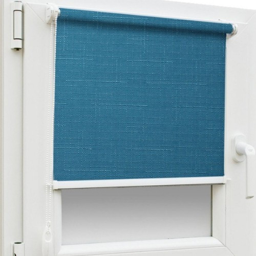 Изображение товара Рулонная штора Jalux Лен 7430 145x160 (морская волна)