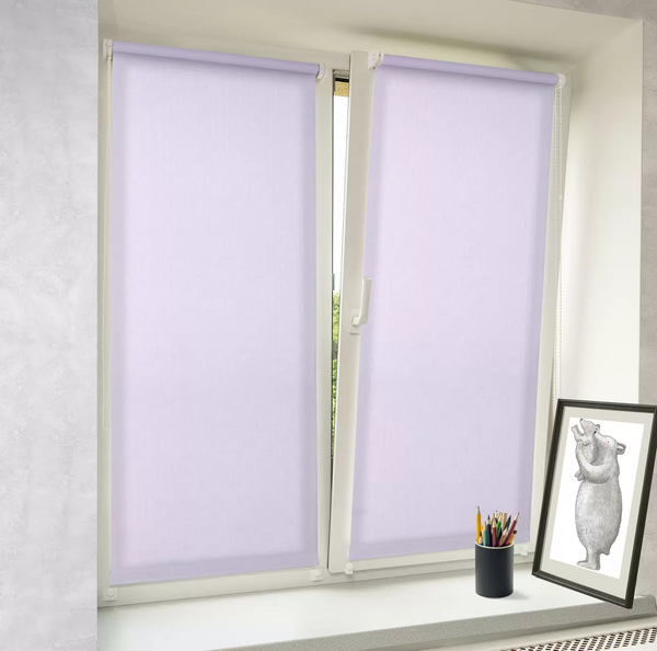 Изображение товара Рулонная штора Jalux Лен 7438 145x160 (сиреневый)