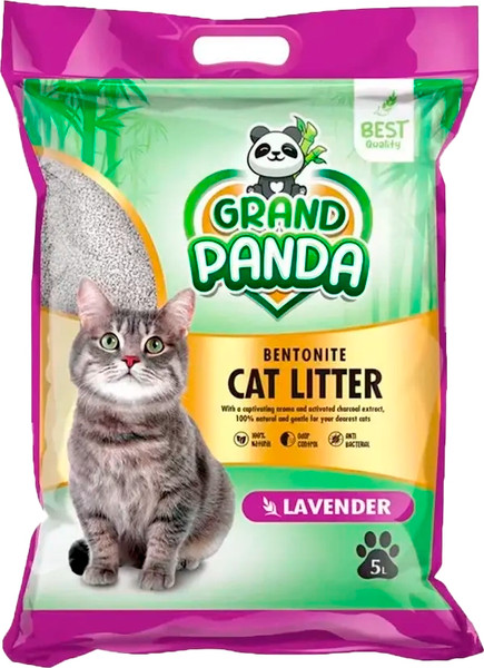 Изображение товара Наполнитель для туалета GRAND PANDA Бентонитовый Лаванда (5л)