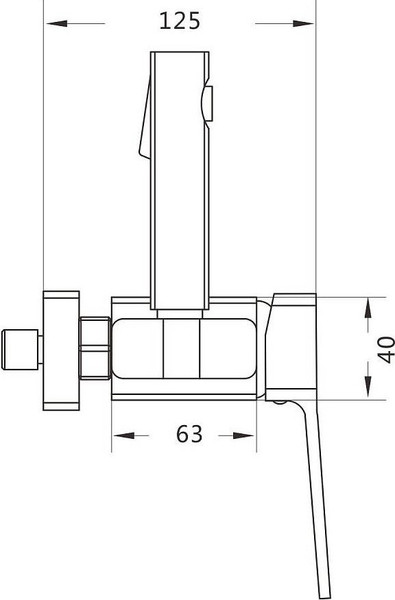Изображение товара Гигиенический душ Shevanik S9905T-1 (оружейная сталь)