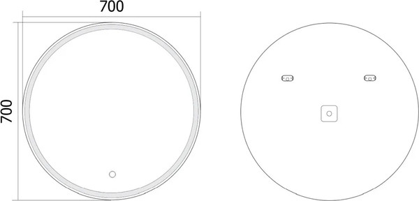 Изображение товара Зеркало Axus Luna 70x70 (с подсветкой)