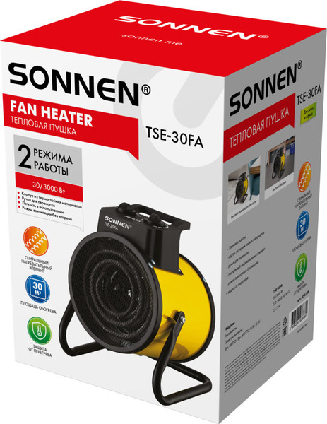 Изображение товара Тепловая пушка электрическая Sonnen TSE-30FA / 456208