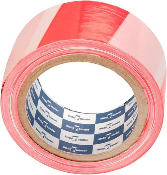 Изображение товара Лента сигнальная Klebebander Для ограждений 50мм / 509 (белый/красный)