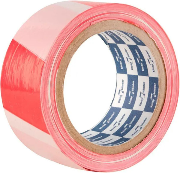 Изображение товара Лента сигнальная Klebebander Для ограждений 50мм / 509 (белый/красный)