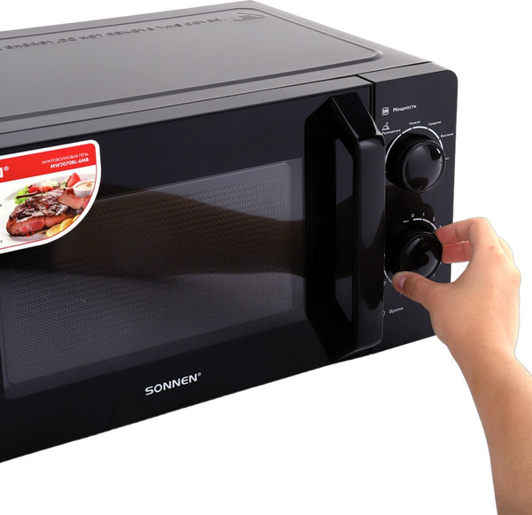 Изображение товара Микроволновая печь Sonnen MW2070BL-6MB / 454983 (черный)