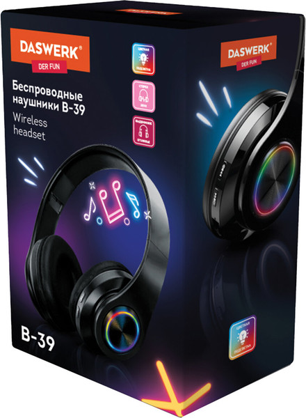 Изображение товара Беспроводные наушники Daswerk B-39 / 513805 (черный)