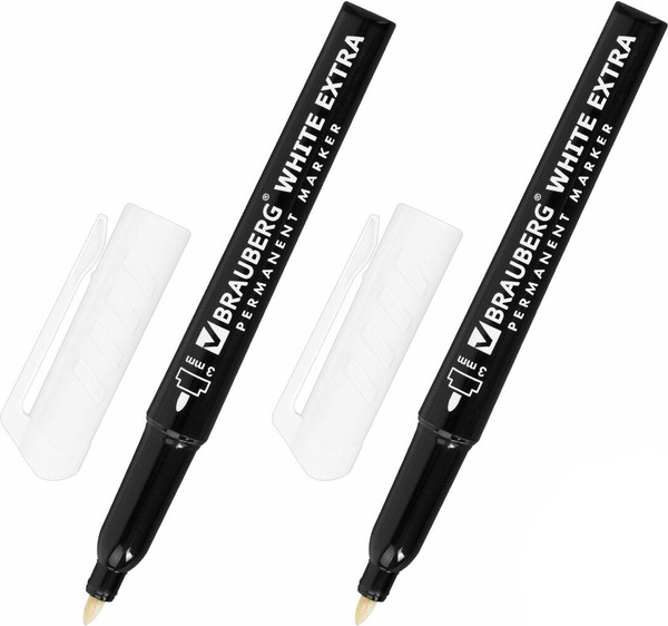 Изображение товара Набор маркеров Brauberg 152489 (2шт, белый)