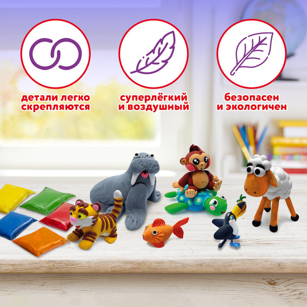 Изображение товара Пластилин легкий Юнландия 106980 (48шт)