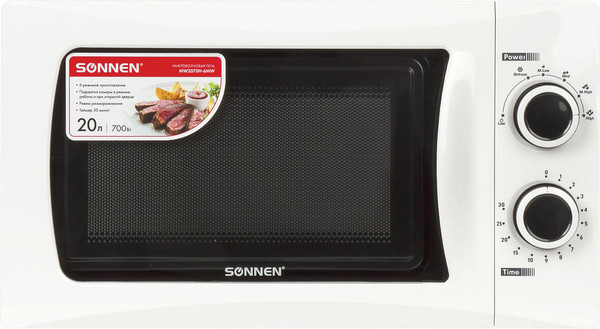 Изображение товара Микроволновая печь Sonnen MW2070H-6MW / 454652 (белый)