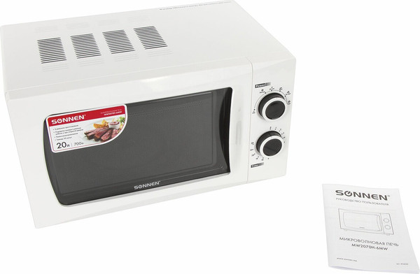 Изображение товара Микроволновая печь Sonnen MW2070H-6MW / 454652 (белый)