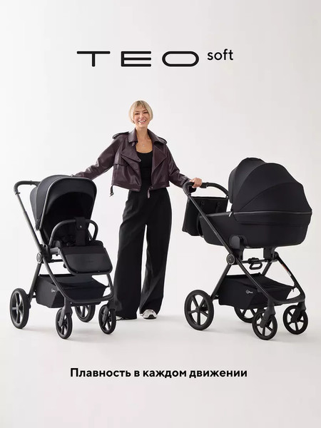 Изображение товара Детская универсальная коляска Rant Teo Soft 2 в 1 / RA121 (черный)
