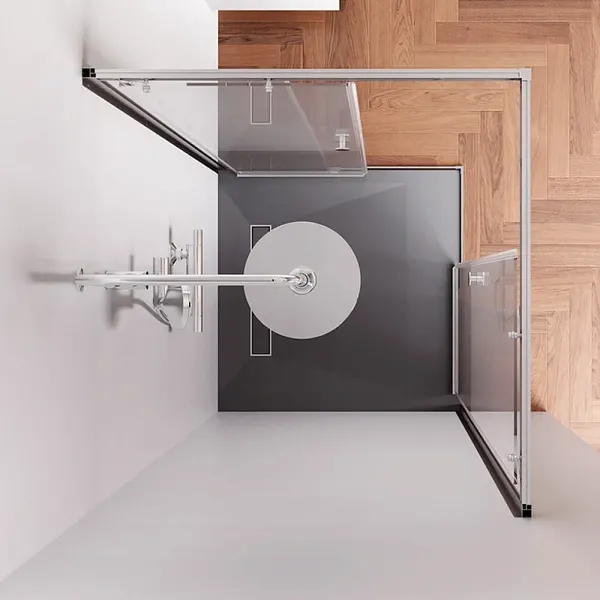 Изображение товара Душевой уголок AM.PM X-joy 90x90 / W94G-403-9090-MT1K (серебристый/прозрачное стекло)