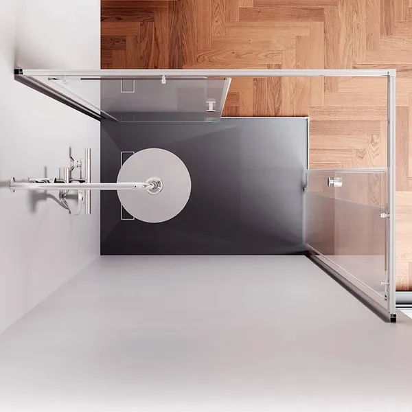 Изображение товара Душевой уголок AM.PM X-joy 120x80 / W94G-403-120280-MT1K (серебристый/прозрачное стекло)