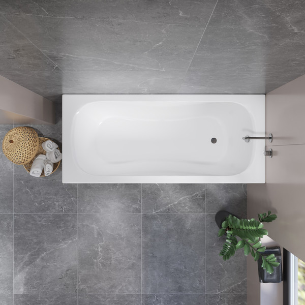 Изображение товара Ванна акриловая Lauter Sophia 170 / 21205170 (с ножками, лицевым экраном белого цвета и сифоном 21Y31002 белый)