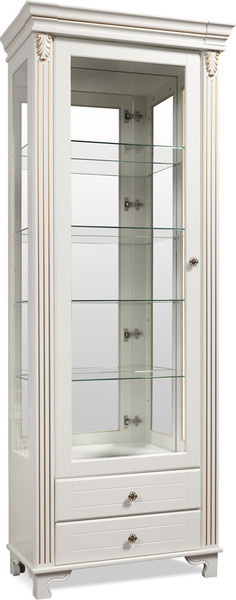 Изображение товара Шкаф с витриной ФорестДекоГрупп Бьянка 1 дверный (левый)