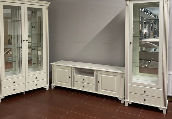 Изображение товара Шкаф с витриной ФорестДекоГрупп Бьянка 1 дверный (правый)