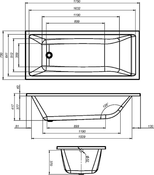 Изображение товара Ванна акриловая AM.PM Gem W93A-175-075W-A