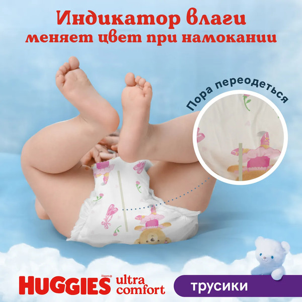 Изображение товара Подгузники-трусики детские Huggies Ultra Comfort Box 3 6-11кг Girl (116шт)