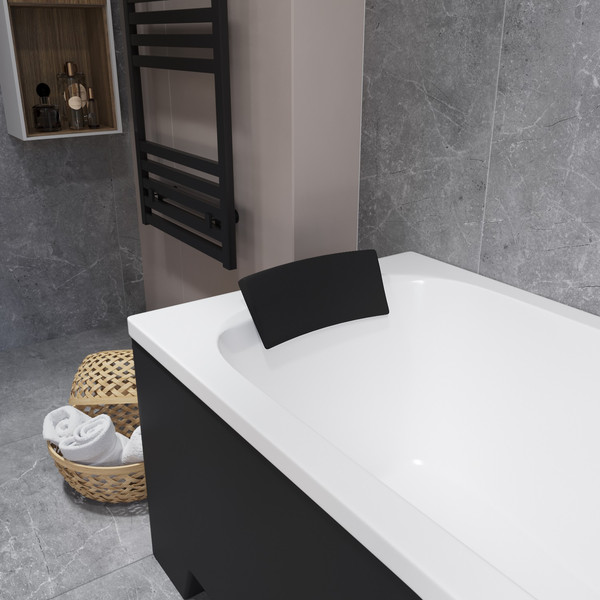 Изображение товара Ванна акриловая Lauter Sophia 170 / 21205170 (с каркасом, лицевым экраном черного цвета и сифоном 21Y31001 матовый черный)