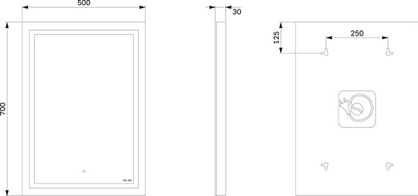 Изображение товара Зеркало AM.PM M91AMOX0501WG