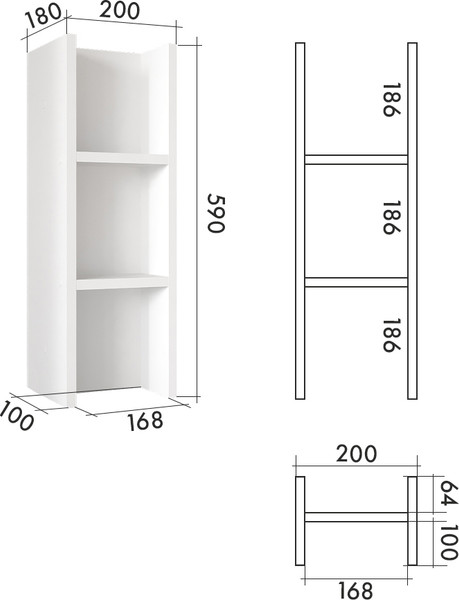Изображение товара Полка Артём-Мебель Чили СН 129.01 (белый)