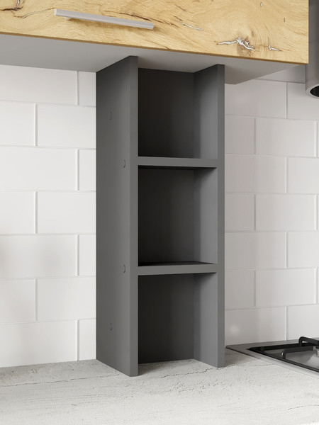 Изображение товара Полка Артём-Мебель Чили СН 129.01 (серый графит)