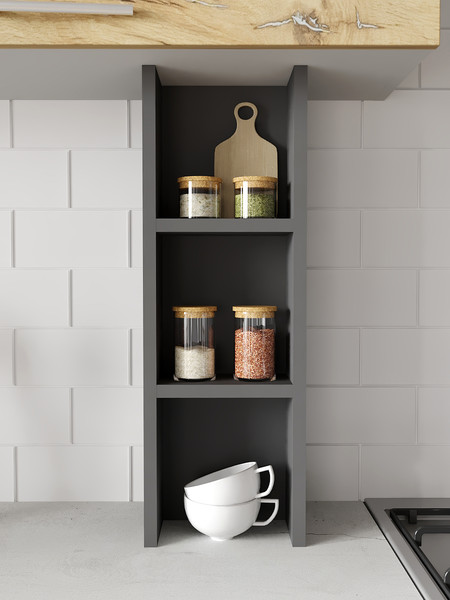 Изображение товара Полка Артём-Мебель Чили СН 129.01 (серый графит)