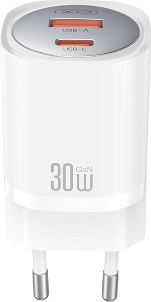 Изображение товара Адаптер питания сетевой XO Lightning CE21 (ЕС) PD30WPPS33W 1USB-A+1USB-C