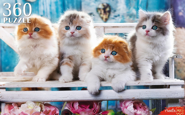 Изображение товара Пазл РЫЖИЙ КОТ Четыре котенка / ШТП360-4700 (360эл)