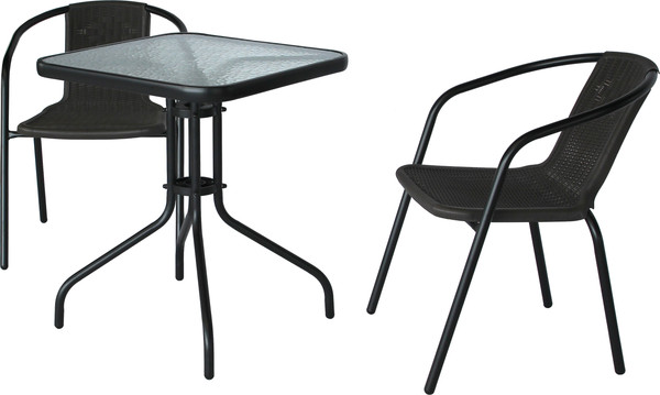 Изображение товара Комплект садовой мебели Garden Story Луис мини / WR-SX026/SC-075 (черный/коричневый)