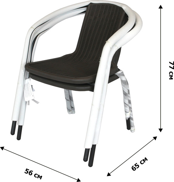 Изображение товара Комплект садовой мебели Garden Story Луис мини / WR-SX026/SC-075 (черный/коричневый)