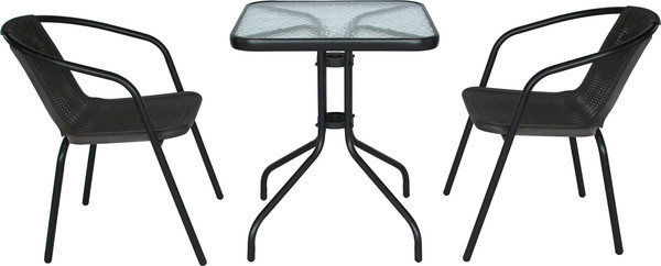 Изображение товара Комплект садовой мебели Garden Story Луис мини / WR-SX026/SC-075 (черный/коричневый)