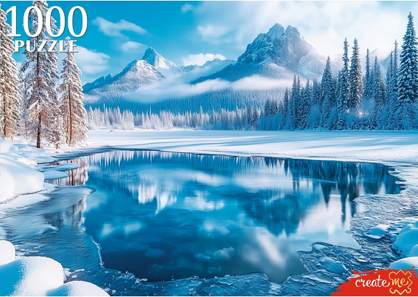 Изображение товара Пазл РЫЖИЙ КОТ Зимнее озеро / П1000-7631 (1000эл)