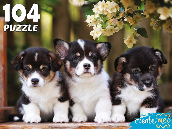 Изображение товара Пазл РЫЖИЙ КОТ Забавные щенки / П104-9934 (104эл)